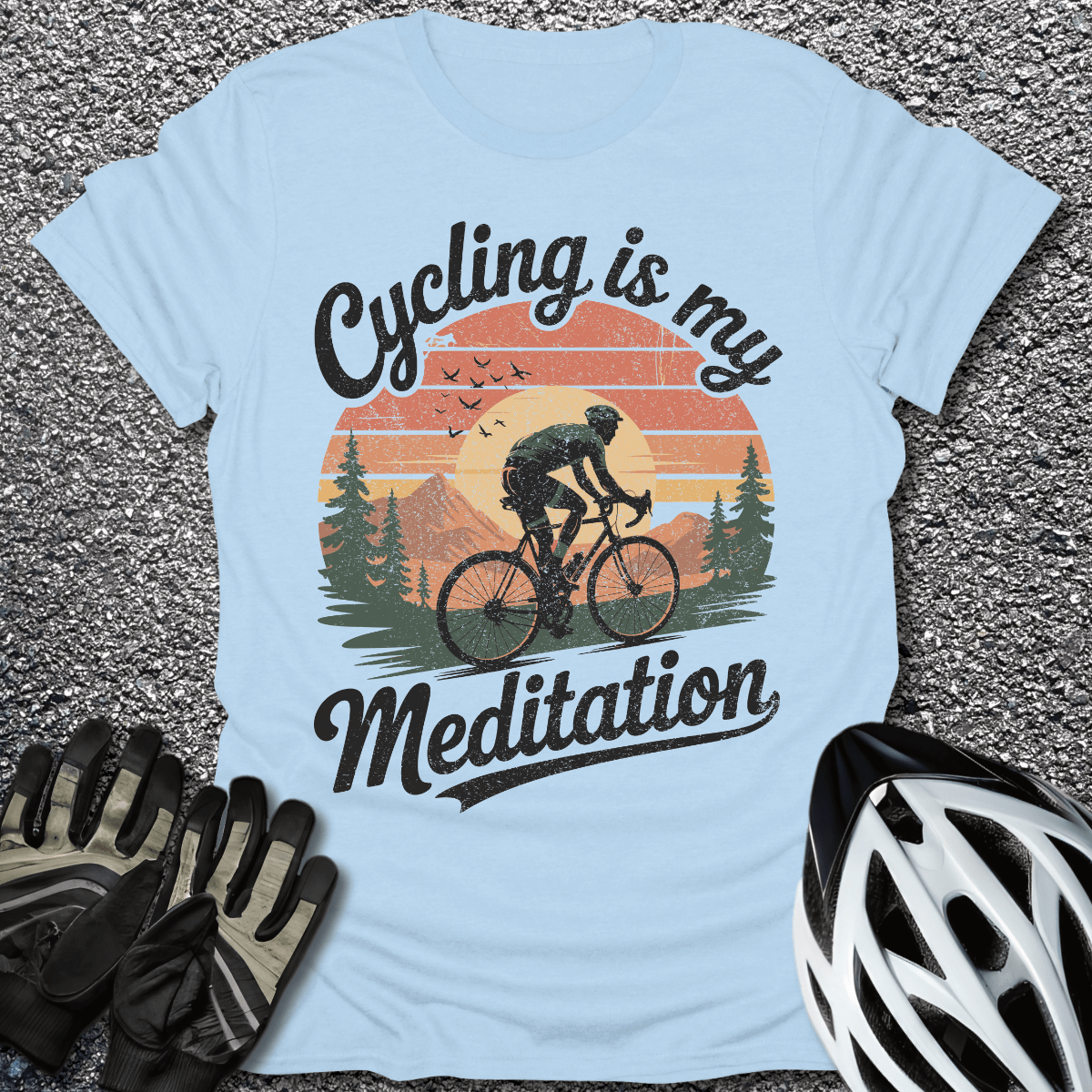 My Meditation T-Shirt in Light Blue / S from CycleTees