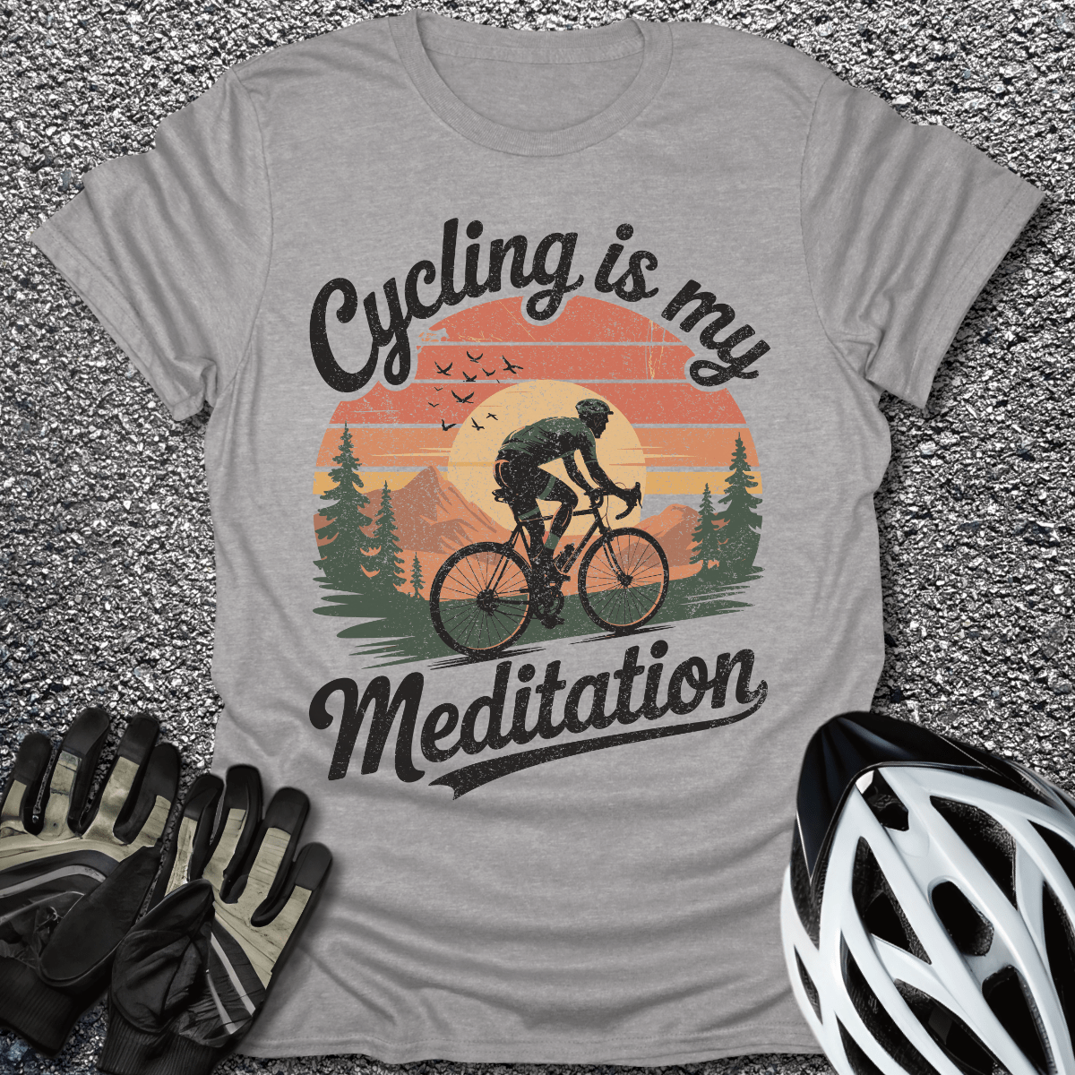 My Meditation T-Shirt in Sport Grey / S from CycleTees