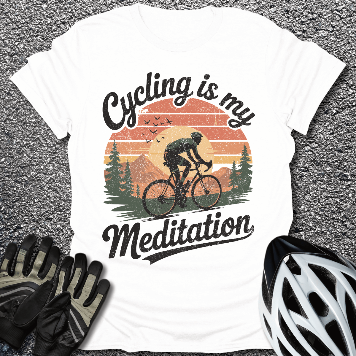 My Meditation T-Shirt in White / S from CycleTees