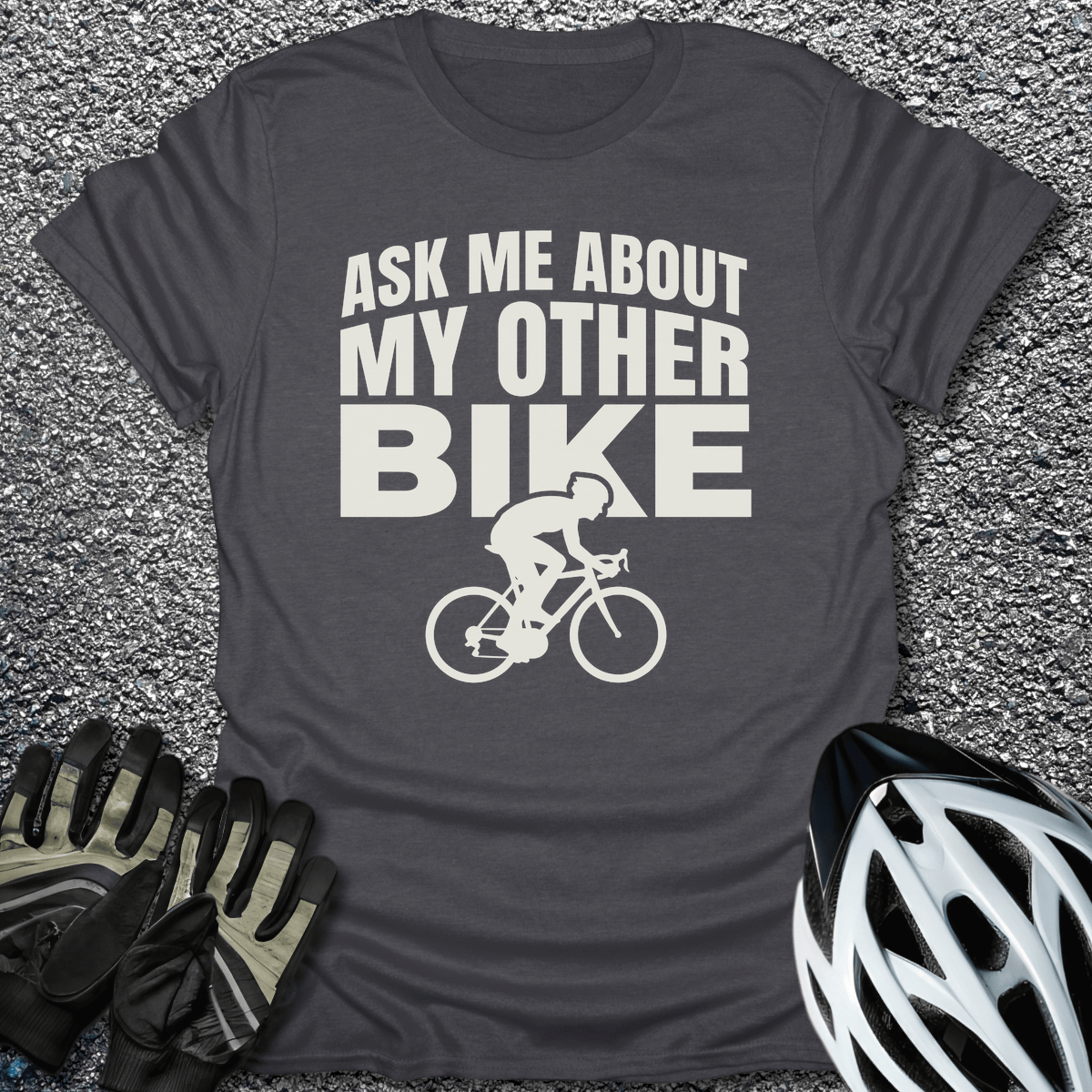 My Other Bike T-Shirt in Dark Heather / S from CycleTees