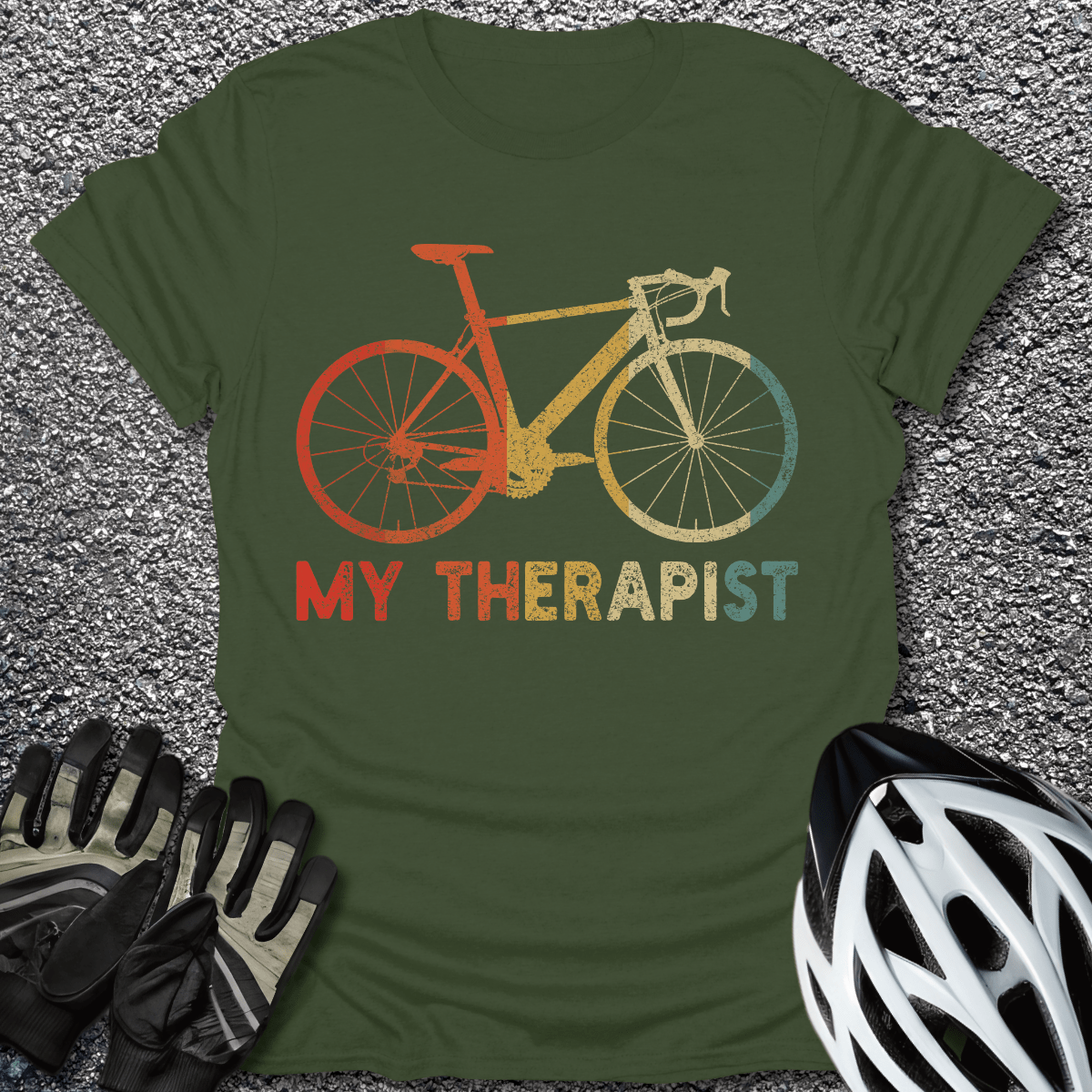 My Therapist T-Shirt in Military Green / S from CycleTees