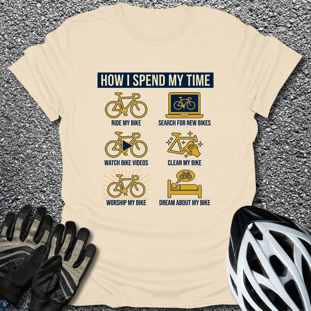 My Time T-Shirt in Natural / S from CycleTees