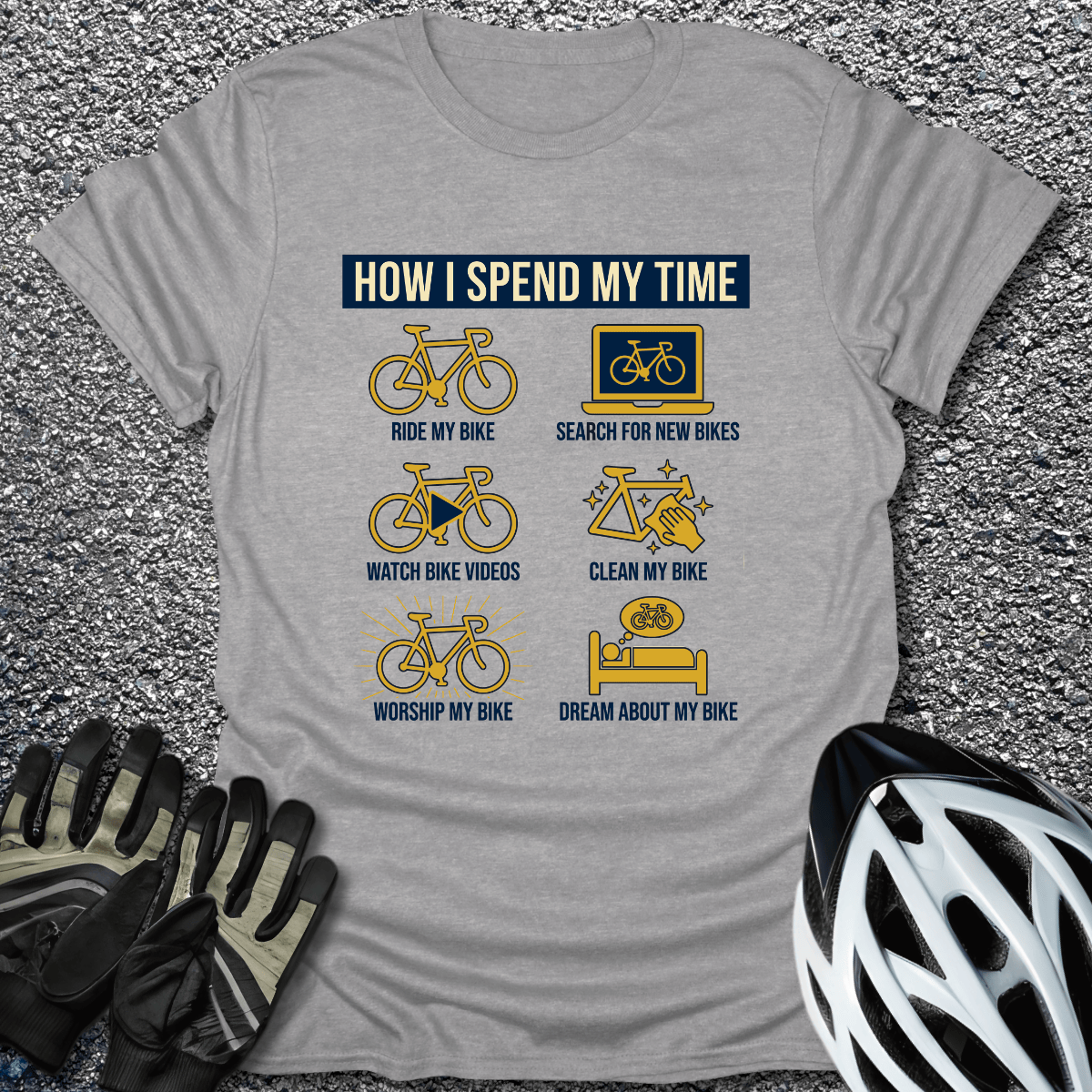 My Time T-Shirt in Sport Grey / S from CycleTees