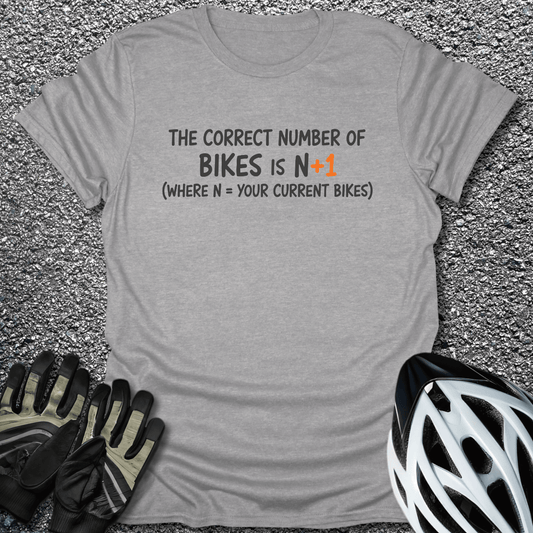 N+1 Bikes T-Shirt in Sport Grey / S from CycleTees