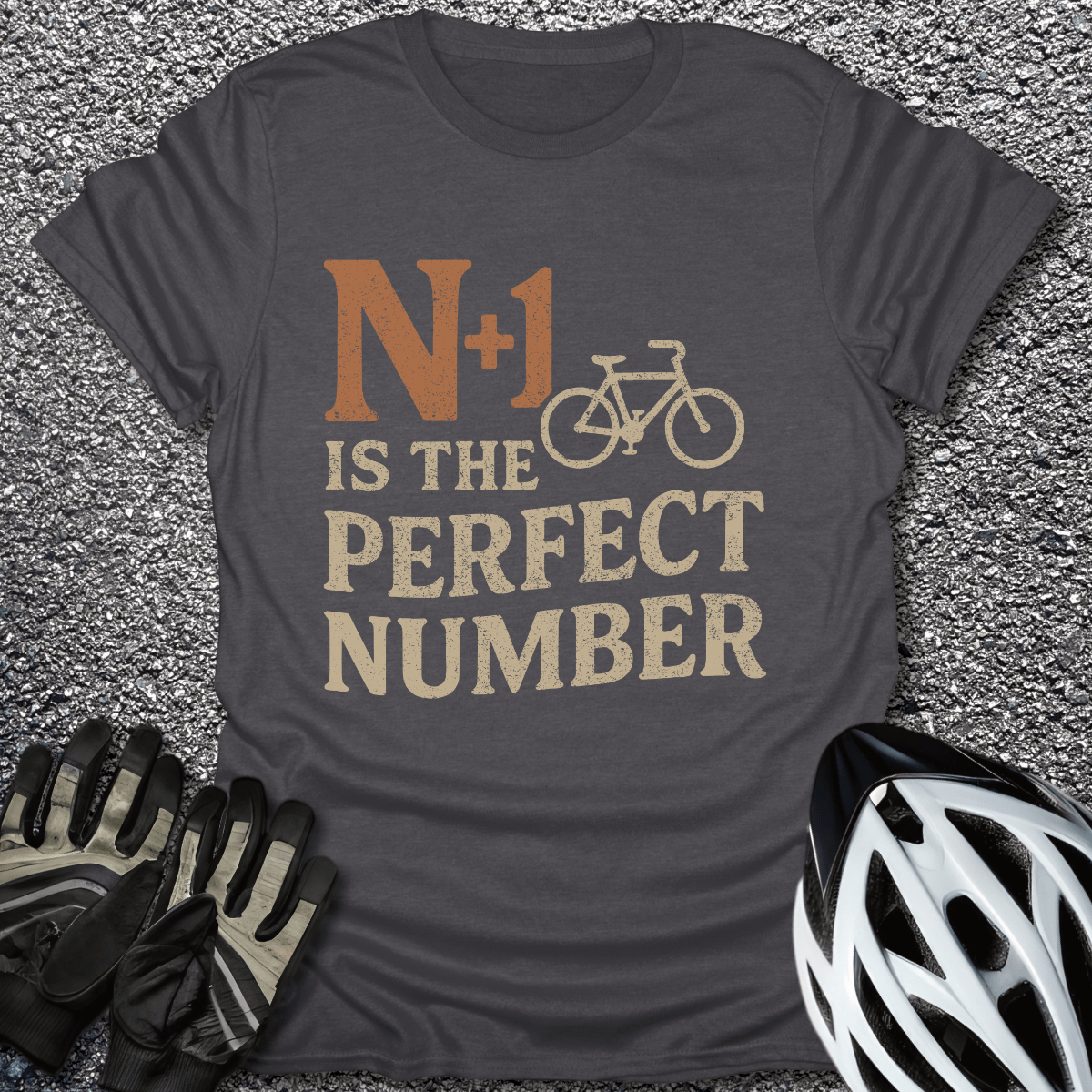 N+1 is the Number T-Shirt in Dark Heather / S from CycleTees