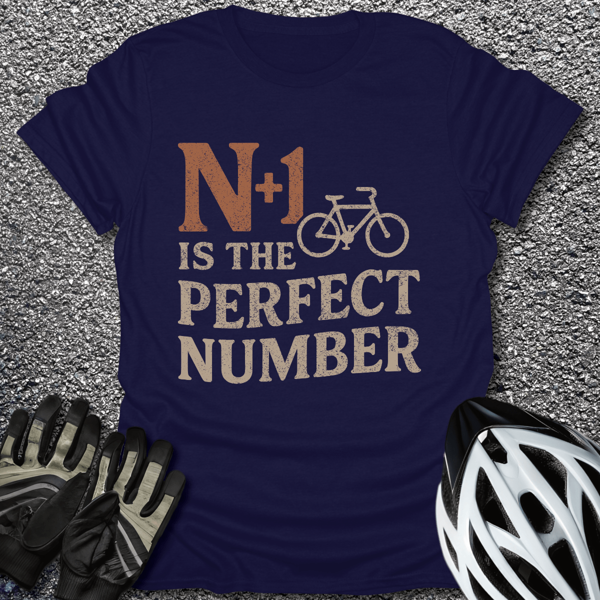 N+1 is the Number T-Shirt in Navy / S from CycleTees