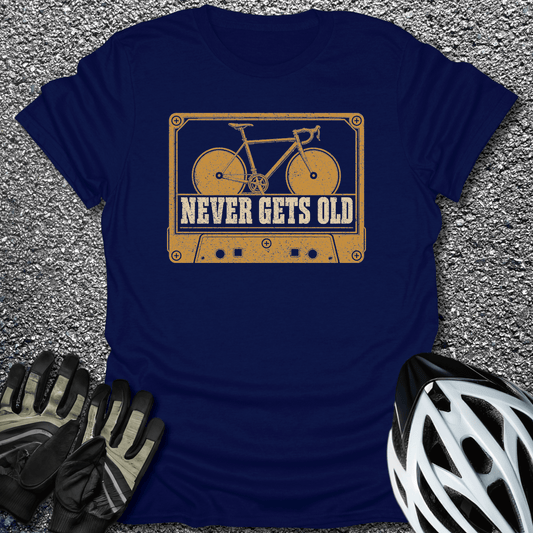 Never Gets Old T-Shirt in Navy / S from CycleTees