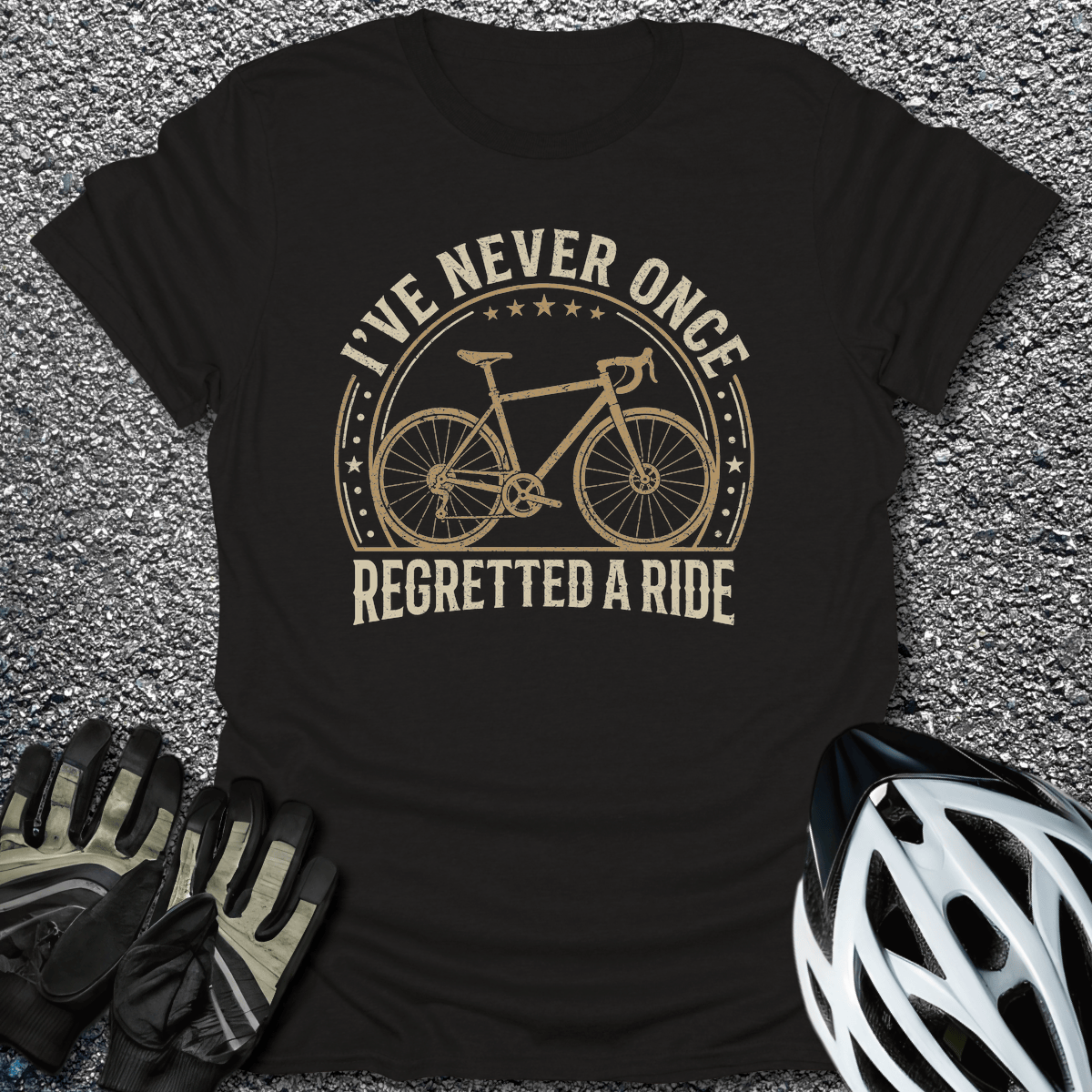 Never Regretted T-Shirt in Black / S from CycleTees
