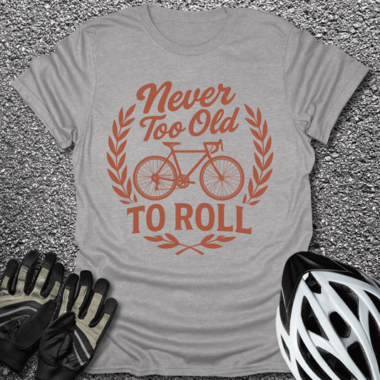 Never Too Old T-Shirt in Sport Grey / S from CycleTees