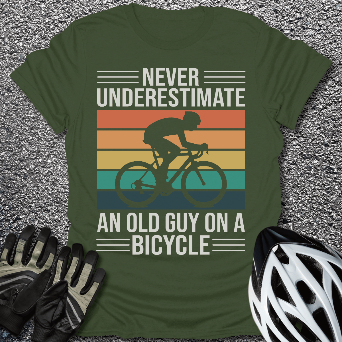 Never Underestimate T-Shirt in Military Green / S from CycleTees