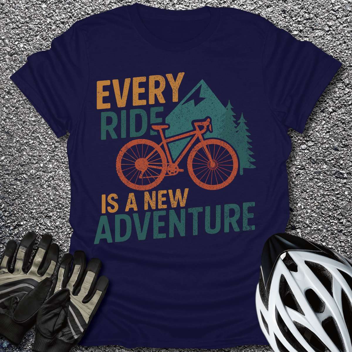 New Adventure T-Shirt in Navy / S from CycleTees