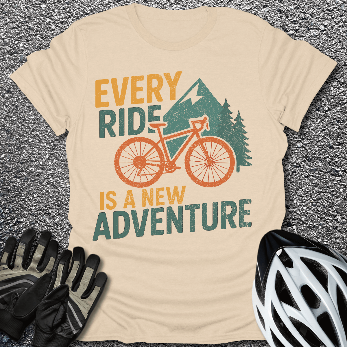 New Adventure T-Shirt in Sand / S from CycleTees