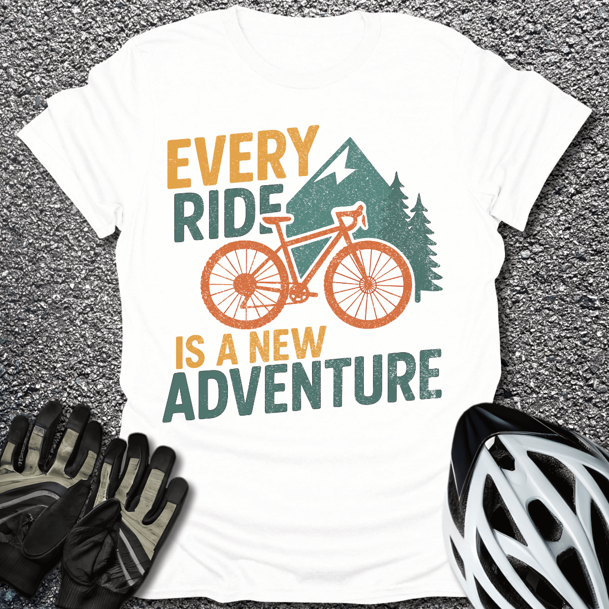 New Adventure T-Shirt in White / S from CycleTees