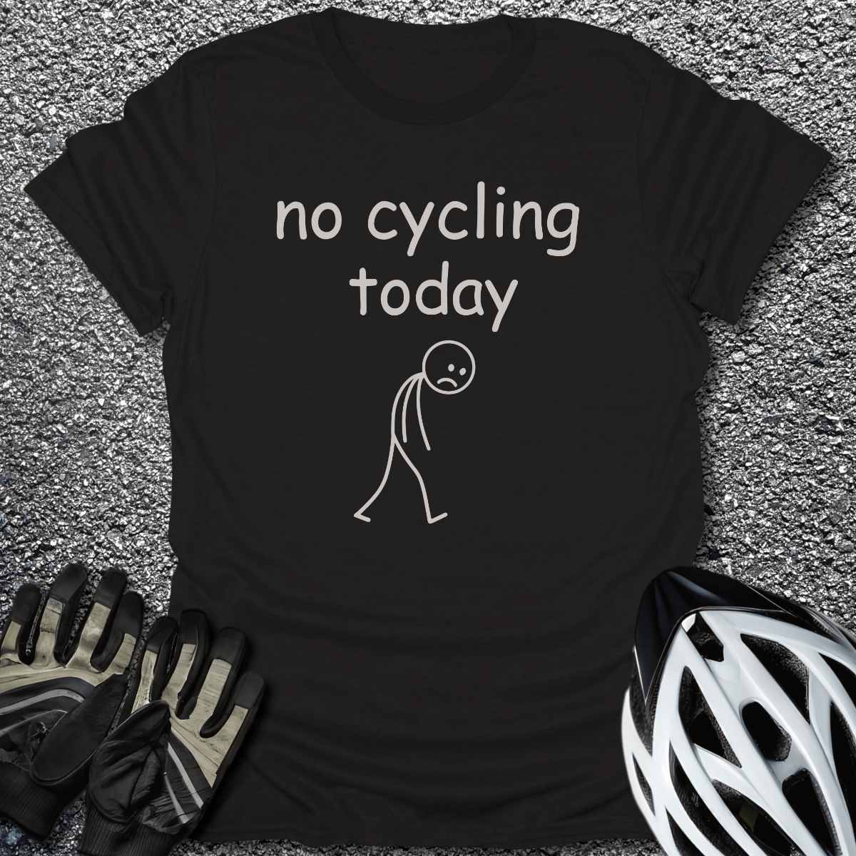 No Cycling T-Shirt in Black / S from CycleTees