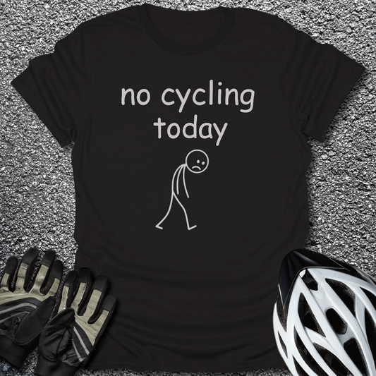 No Cycling T-Shirt in Black / S from CycleTees