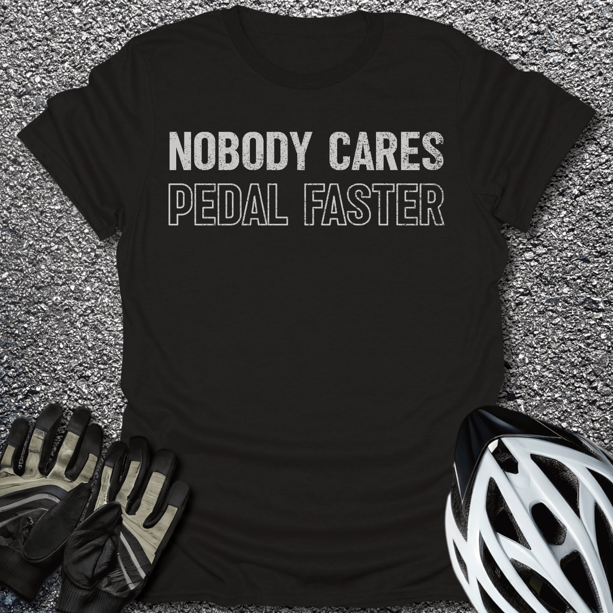 Nobody Cares T-Shirt in Black / S from CycleTees