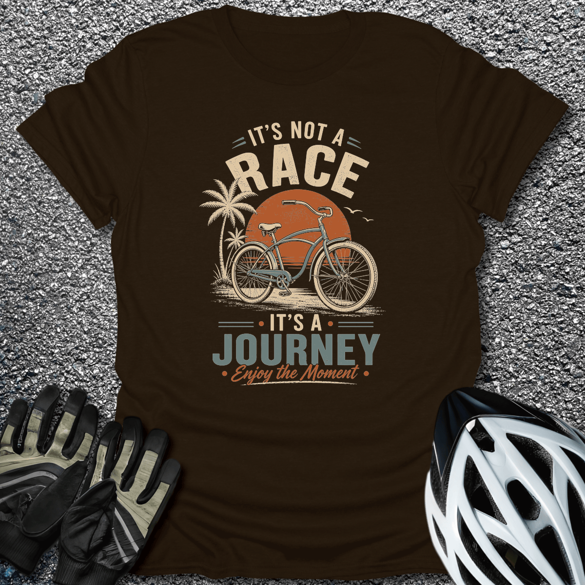Not A Race T-Shirt in Dark Chocolate / S from CycleTees