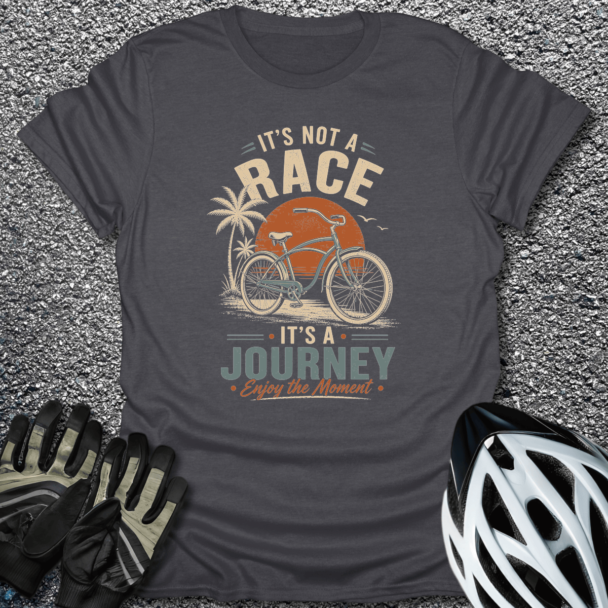 Not A Race T-Shirt in Dark Heather / S from CycleTees