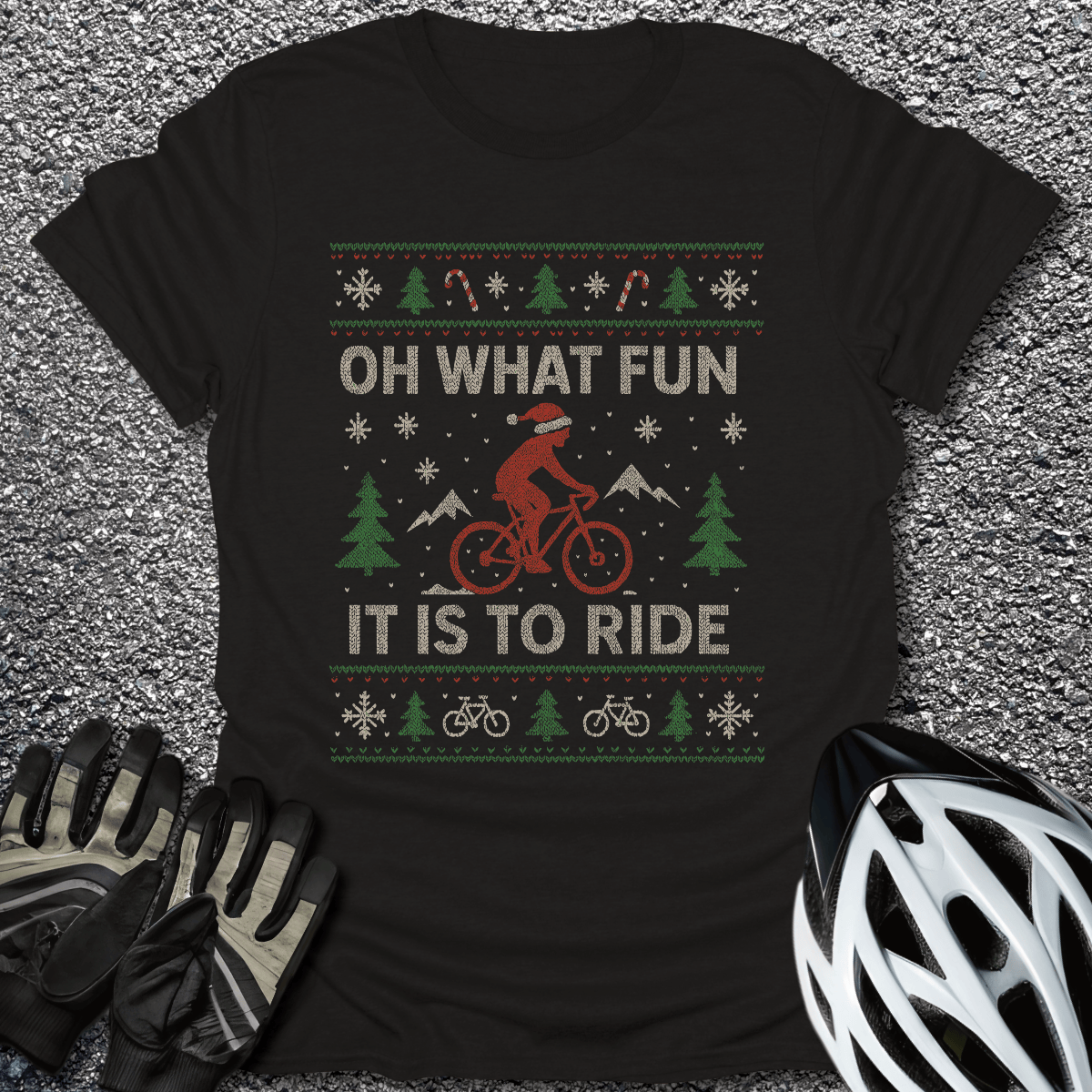 Oh What Fun T-Shirt in Black / S from CycleTees