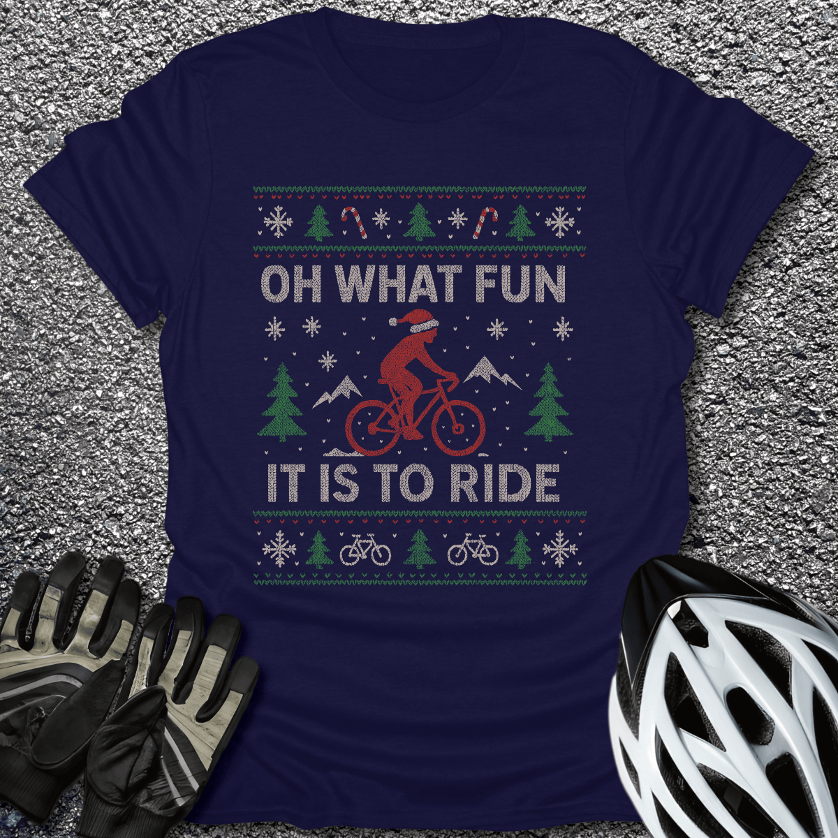 Oh What Fun T-Shirt in Navy / S from CycleTees