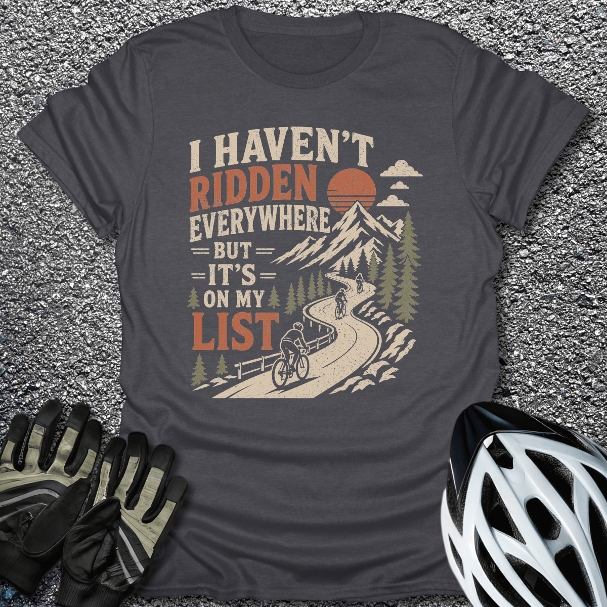 On My List T-Shirt in Dark Heather / S from CycleTees