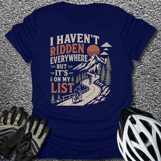 On My List T-Shirt in Navy / S from CycleTees