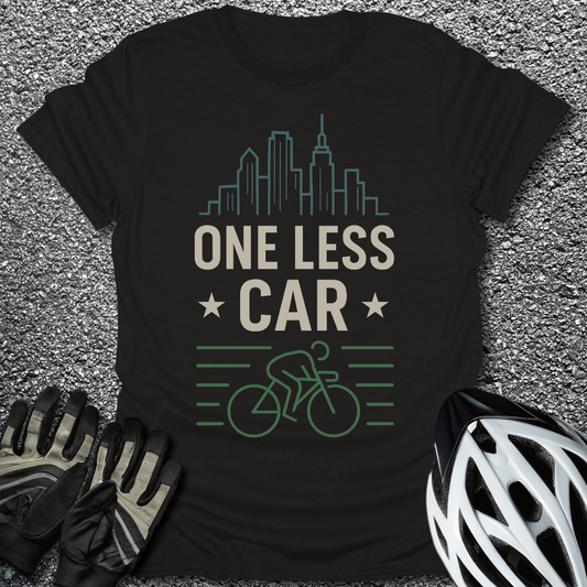 One Less Car T-Shirt in Black / S from CycleTees