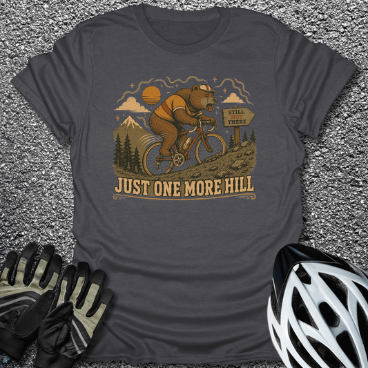 One More Hill T-Shirt in Dark Heather / S from CycleTees