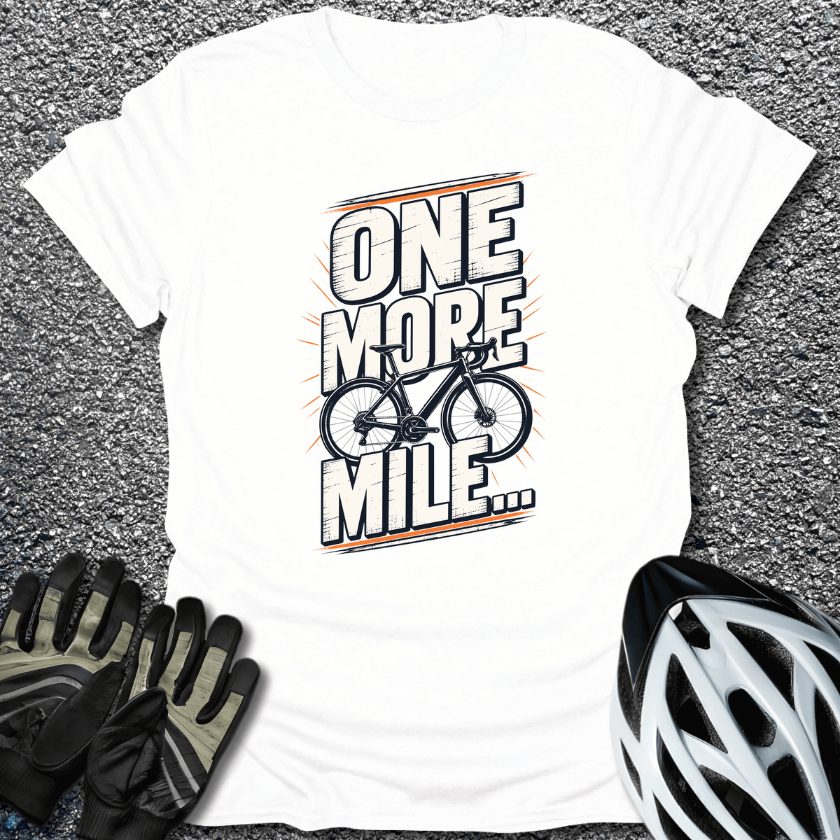 One More Mile T-Shirt in S / White from CycleTees