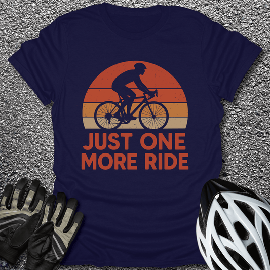 One More Ride T-Shirt in Navy / S from CycleTees