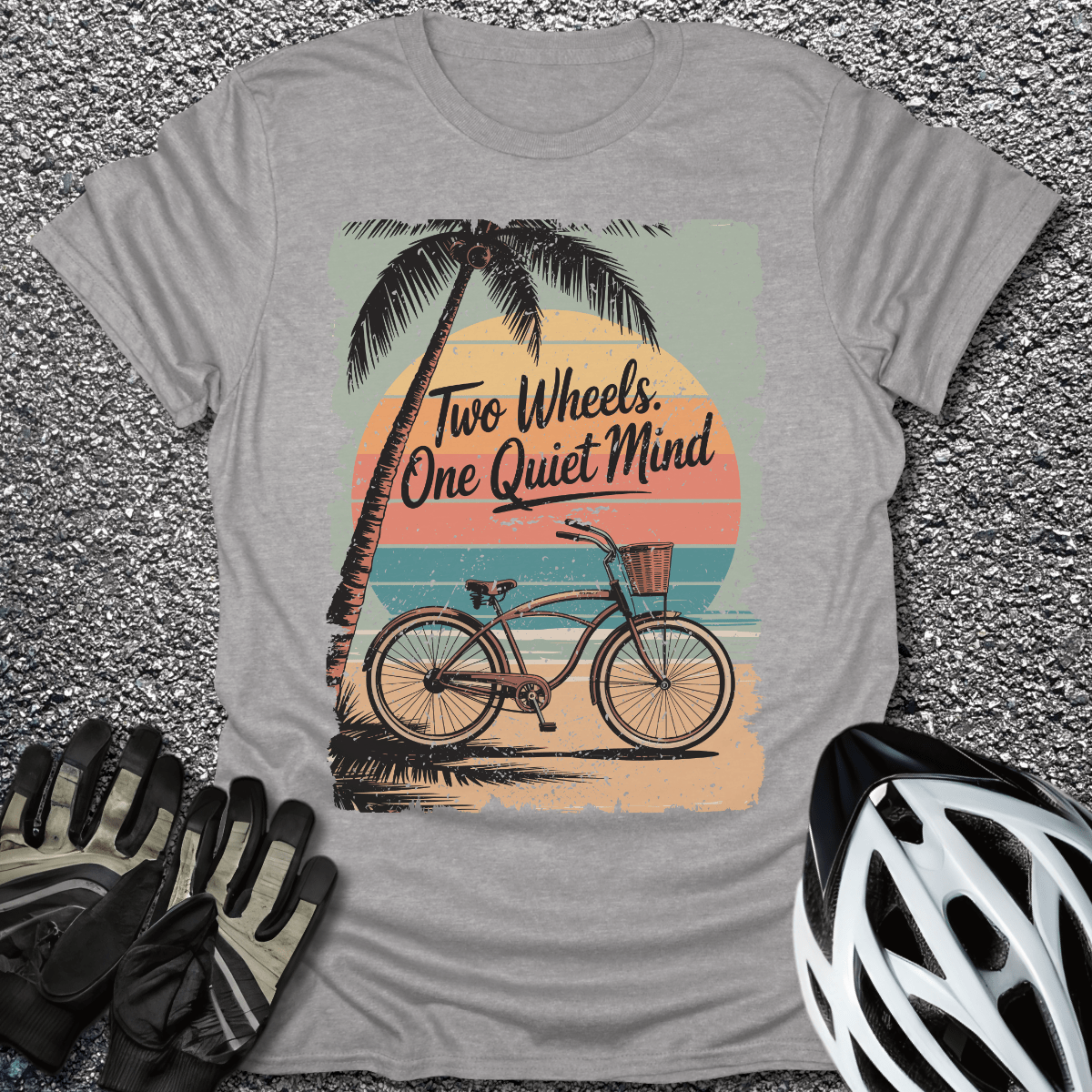 One Quiet Mind T-Shirt in Sport Grey / S from CycleTees