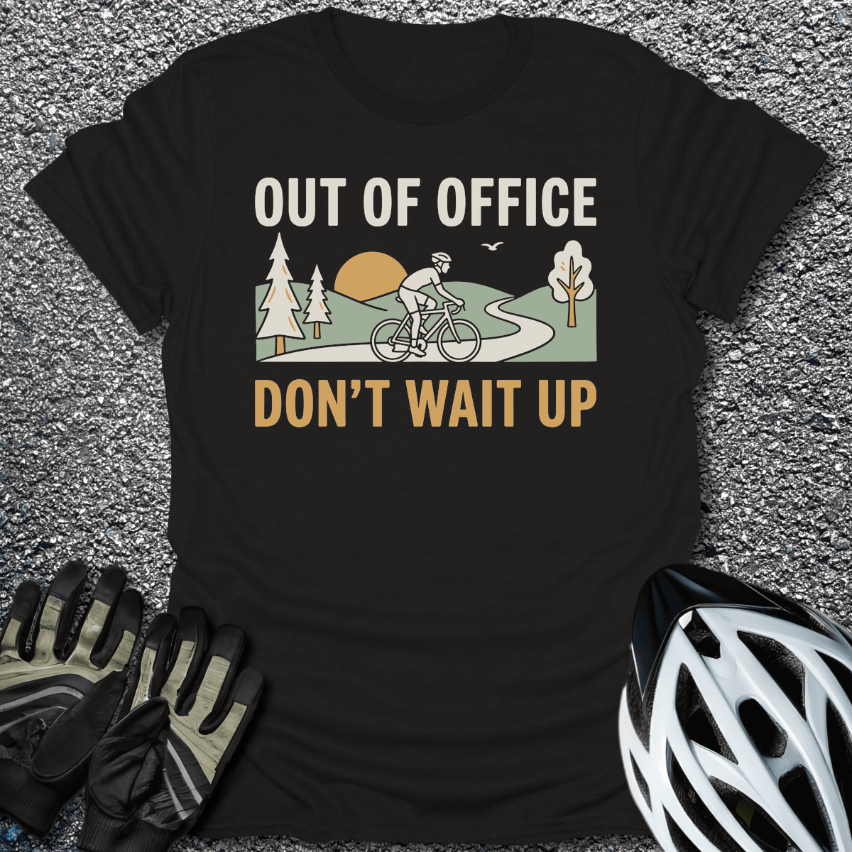 Out of Office T-Shirt in Black / S from CycleTees