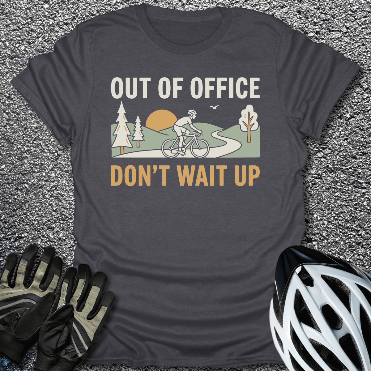 Out of Office T-Shirt in Dark Heather / S from CycleTees