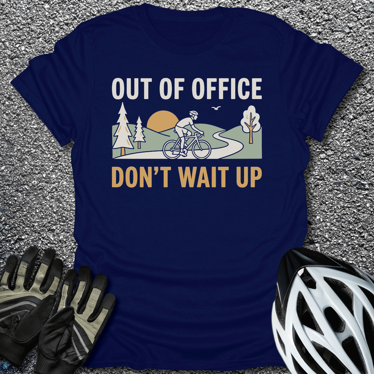 Out of Office T-Shirt in Navy / S from CycleTees