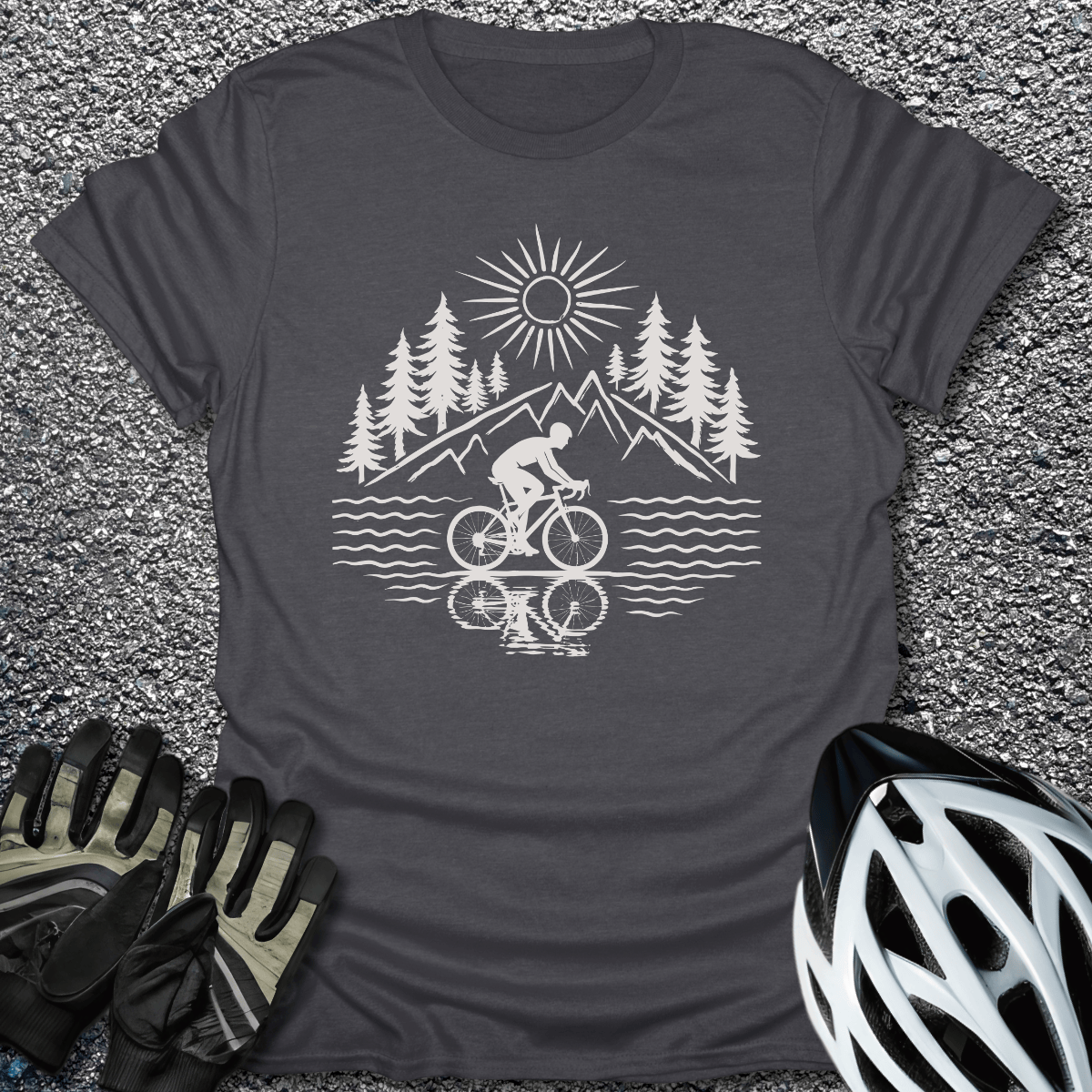 Out There T-Shirt in Dark Heather / S from CycleTees