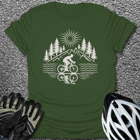 Out There T-Shirt in Military Green / S from CycleTees