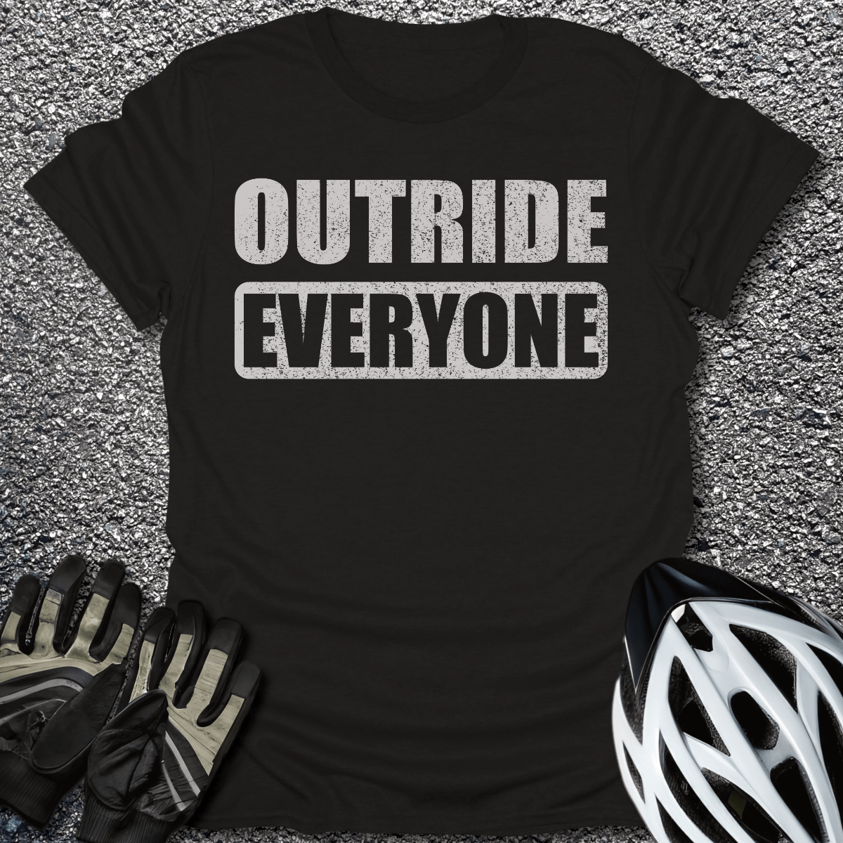 Outride Everyone T-Shirt in Black / S from CycleTees