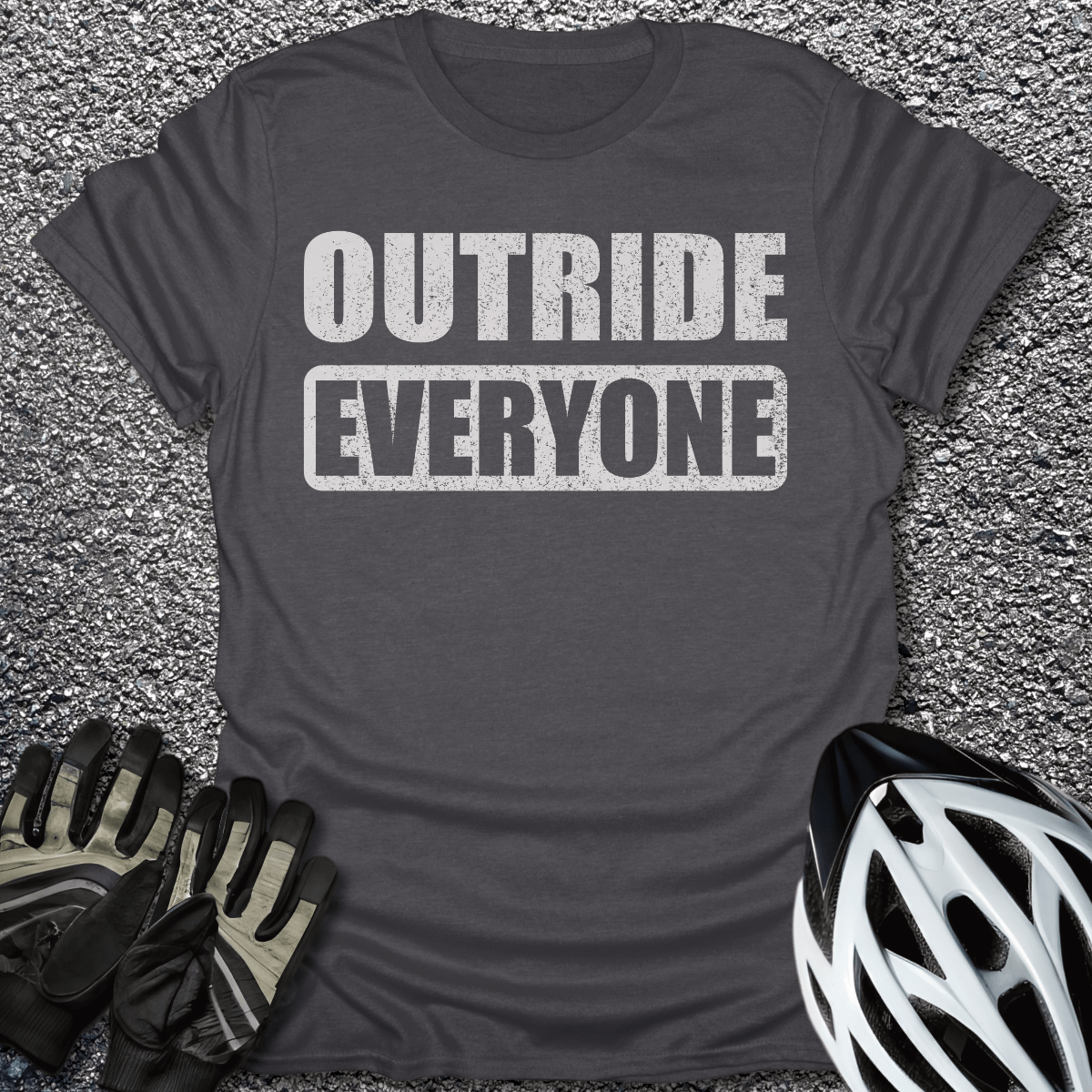 Outride Everyone T-Shirt in Dark Heather / S from CycleTees