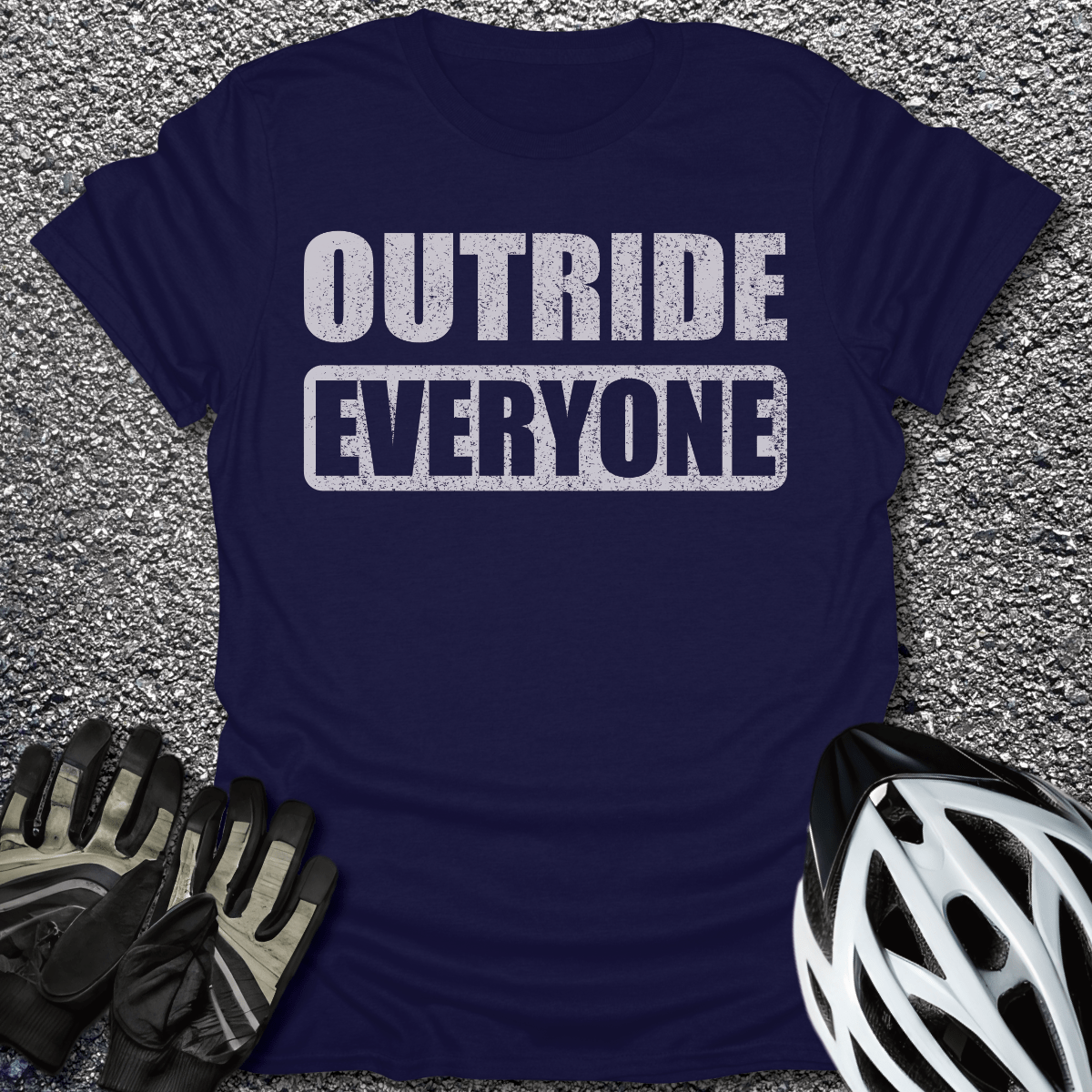 Outride Everyone T-Shirt in Navy / S from CycleTees