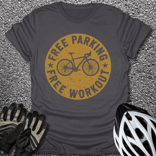 Parking & Workout T-Shirt in Dark Heather / S from CycleTees