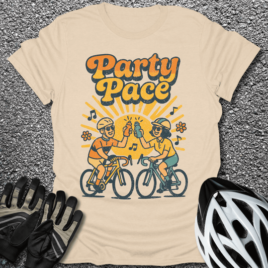 Party Pace T-Shirt in Sand / S from CycleTees