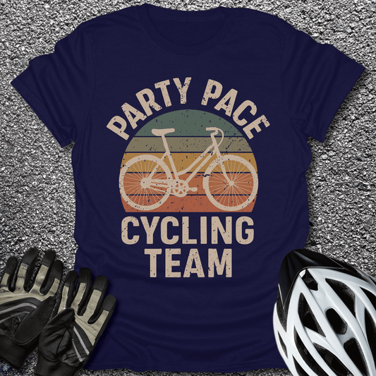 Party Pace Team T-Shirt in Navy / S from CycleTees
