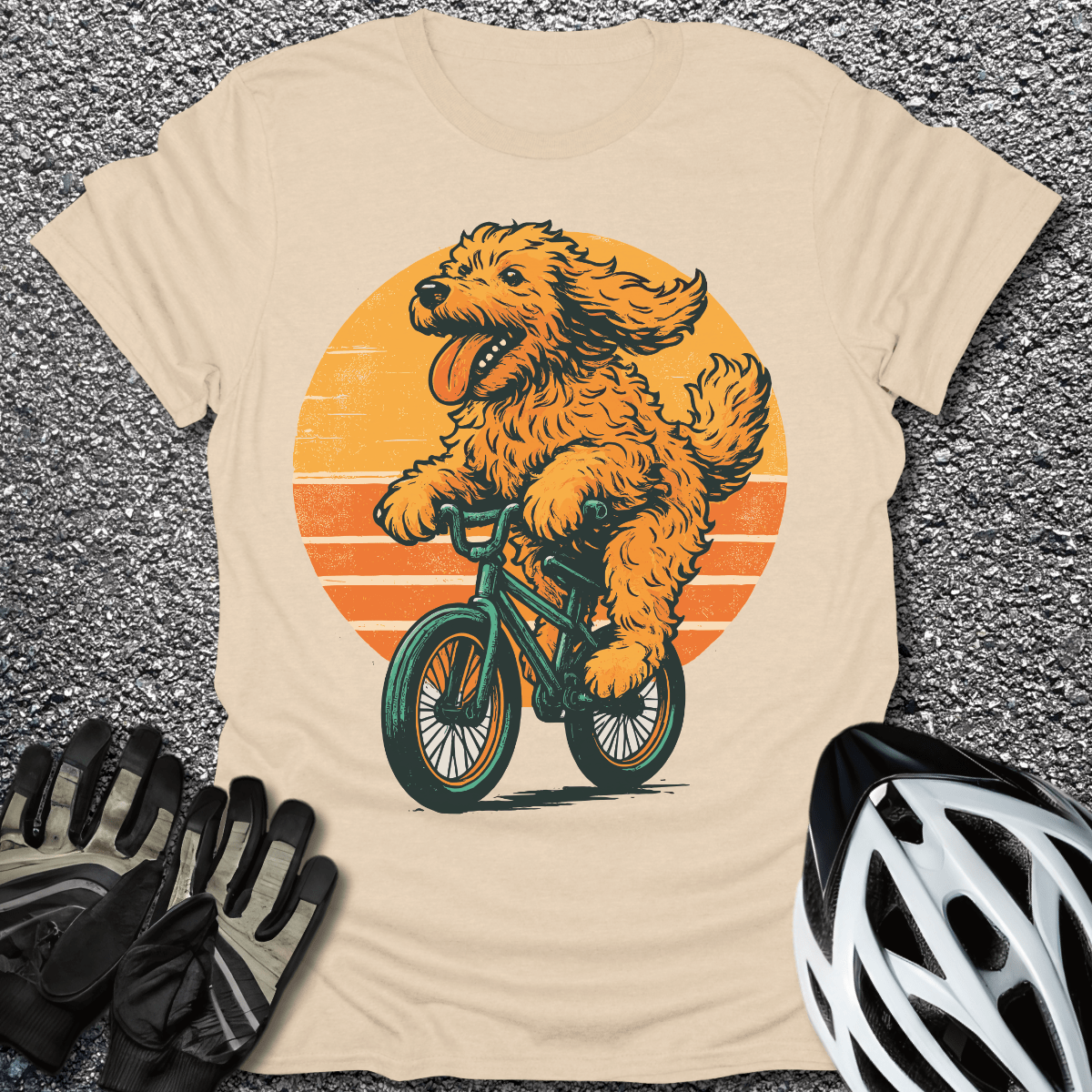 Pawsitive Vibes T-Shirt in Sand / S from CycleTees