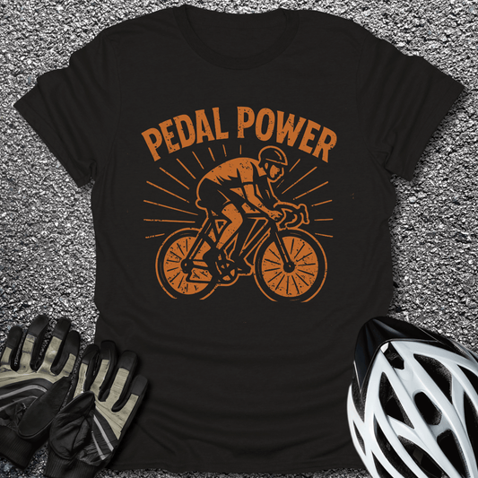 Pedal Power T-Shirt in Black / S from CycleTees