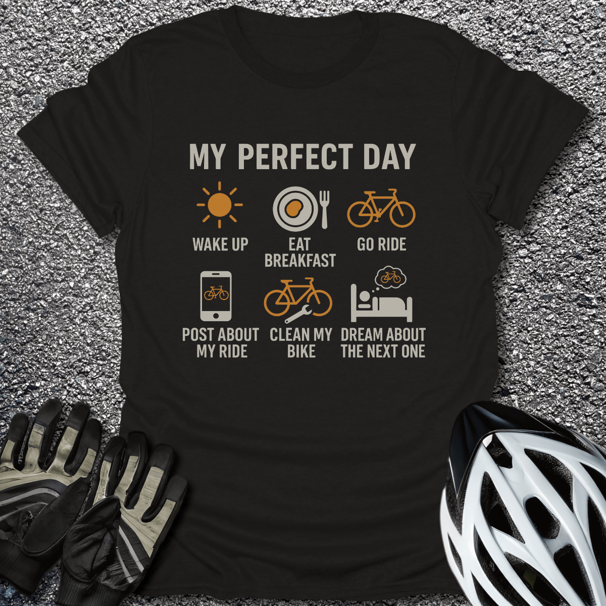 Perfect Day T-Shirt in Black / S from CycleTees