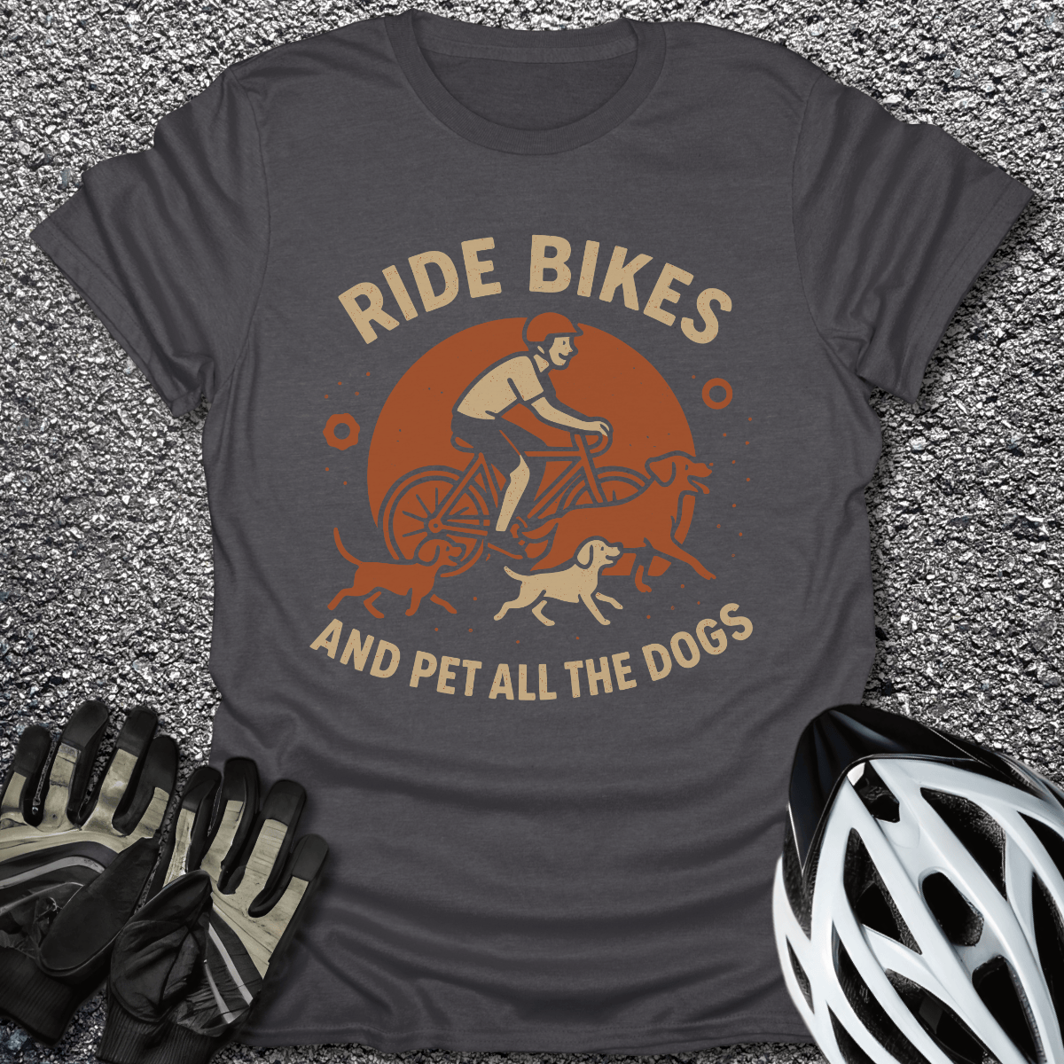 Pet all the Dogs T-Shirt in Dark Heather / S from CycleTees