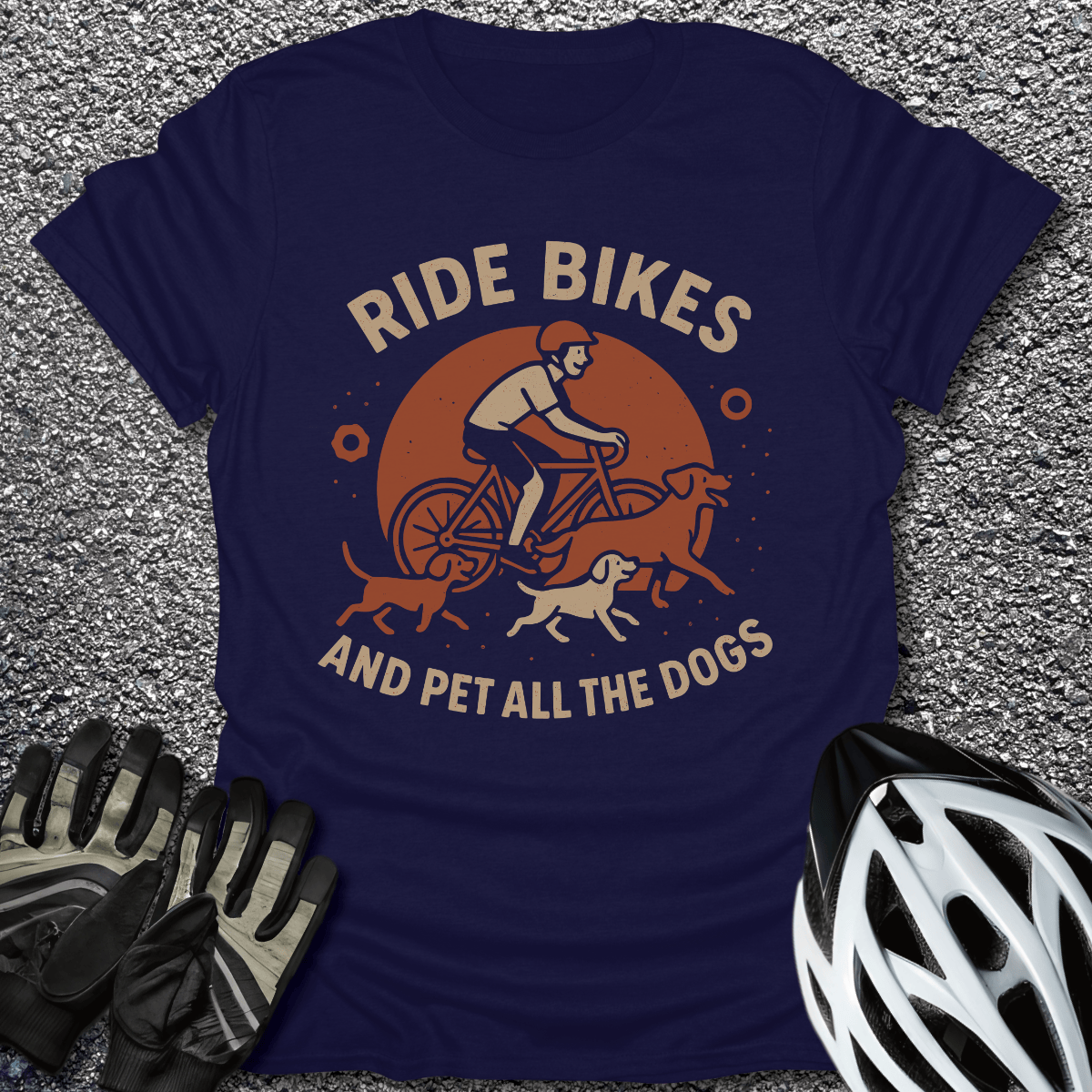 Pet all the Dogs T-Shirt in Navy / S from CycleTees