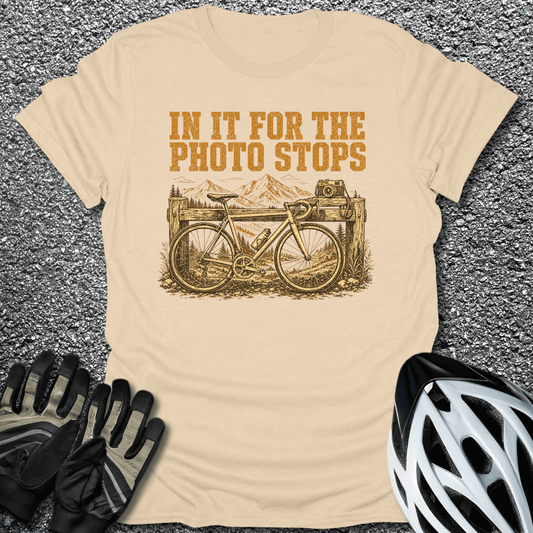 Photo Stops T-Shirt in Sand / S from CycleTees