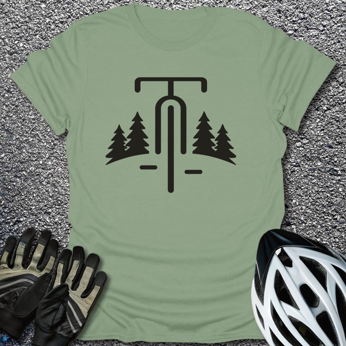 Pine Trail T-Shirt in Sage / S from CycleTees