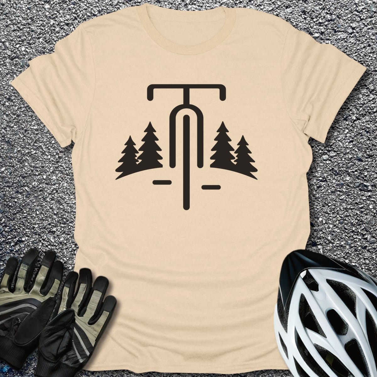 Pine Trail T-Shirt in Sand / S from CycleTees